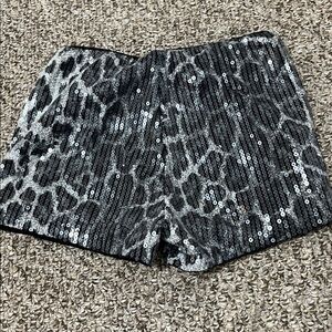 SHEIN Black and Silver Sequin Shorts
